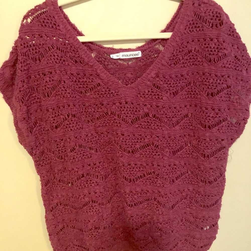 Maurices wine knit sweater